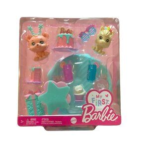 My First Barbie Pet Unicorn Horse Bear Birthday Party Playset Mattel For Ages 3+